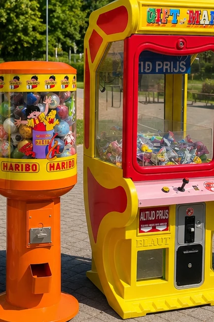 Oranje capsuleautomaat